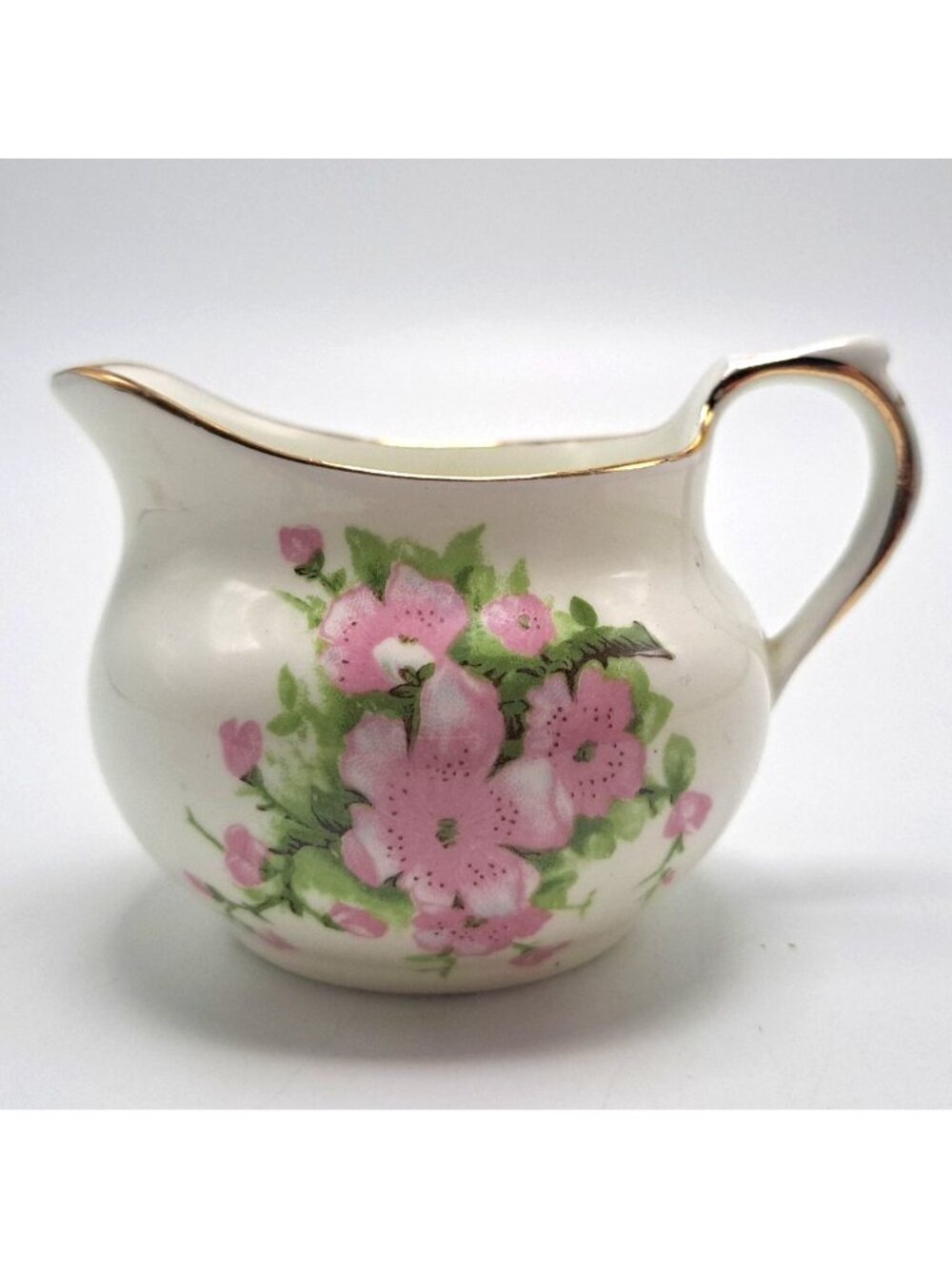 Royal Sutherland English Bone China Creamer Peach Blossom Floral